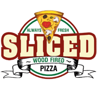 Sliced Wood Fired Pizza logo.